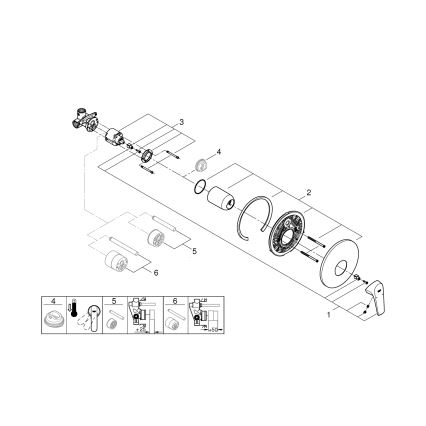 GROHE 29116000 - Zuhanycsaptelep START FLOW fényes króm