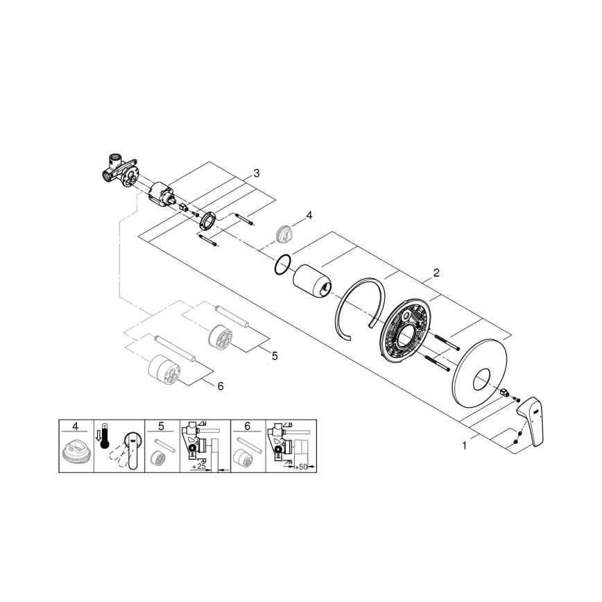 GROHE 29116000 - Zuhanycsaptelep START FLOW fényes króm