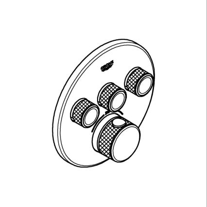 GROHE 29121GN0 - Termosztátos, falba süllyeszthető zuhanycsaptelep GROHTHERM SMARTCONTROL arany