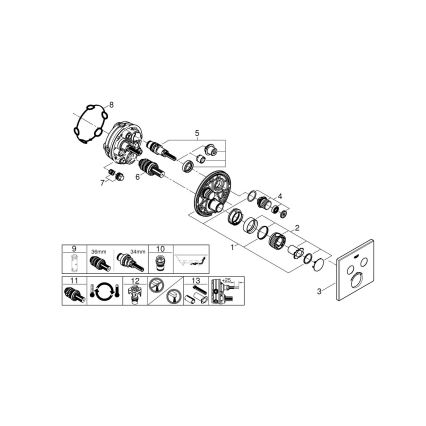 GROHE 29124A00 - termosztátos csaptelep GROHTHERM SMARTCONTROL grafit