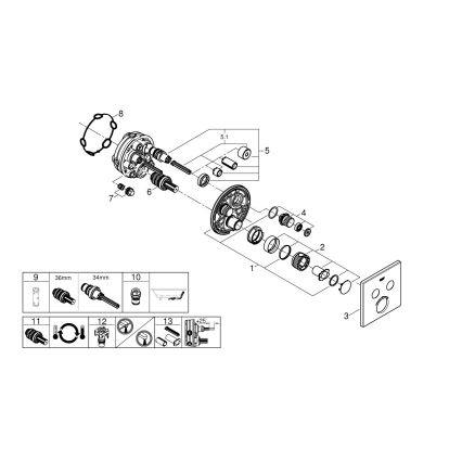 GROHE 29124A00 - termosztátos csaptelep GROHTHERM SMARTCONTROL grafit