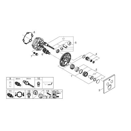 GROHE 29124A00 - termosztátos csaptelep GROHTHERM SMARTCONTROL grafit
