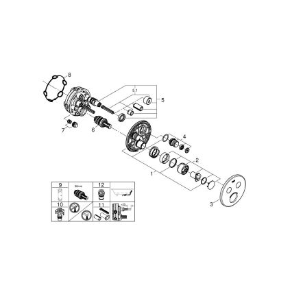 GROHE 29145000 - SMARTCONTROL beépített csaptelep takarólemeze, fényes króm