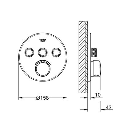 GROHE 29146000 - SMARTCONTROL csaptelep, fényes króm