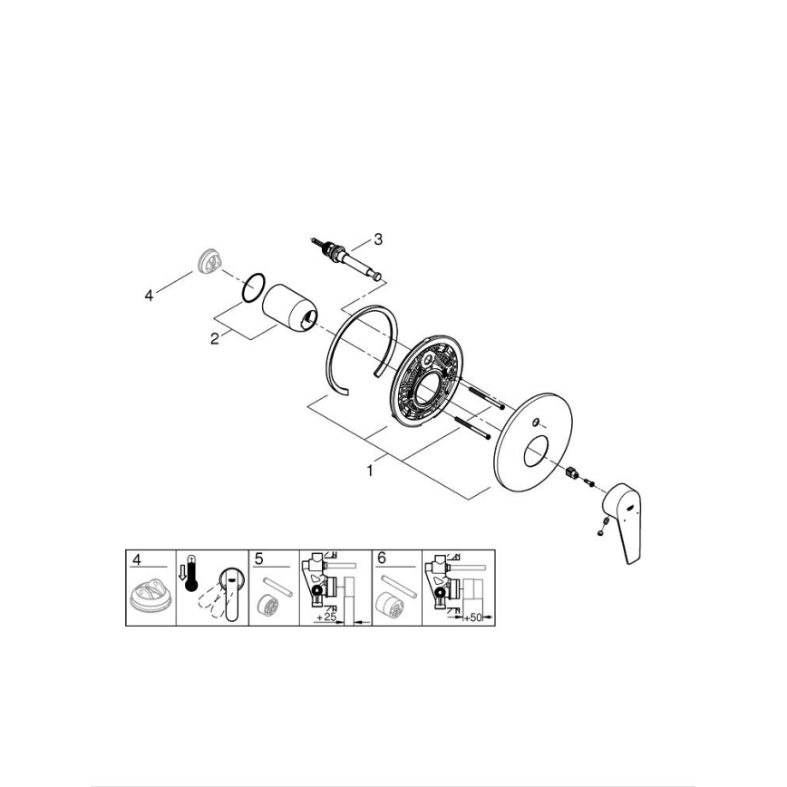 GROHE 29190001 - BAUEDGE kádcsaptelep DN 15 fényes króm