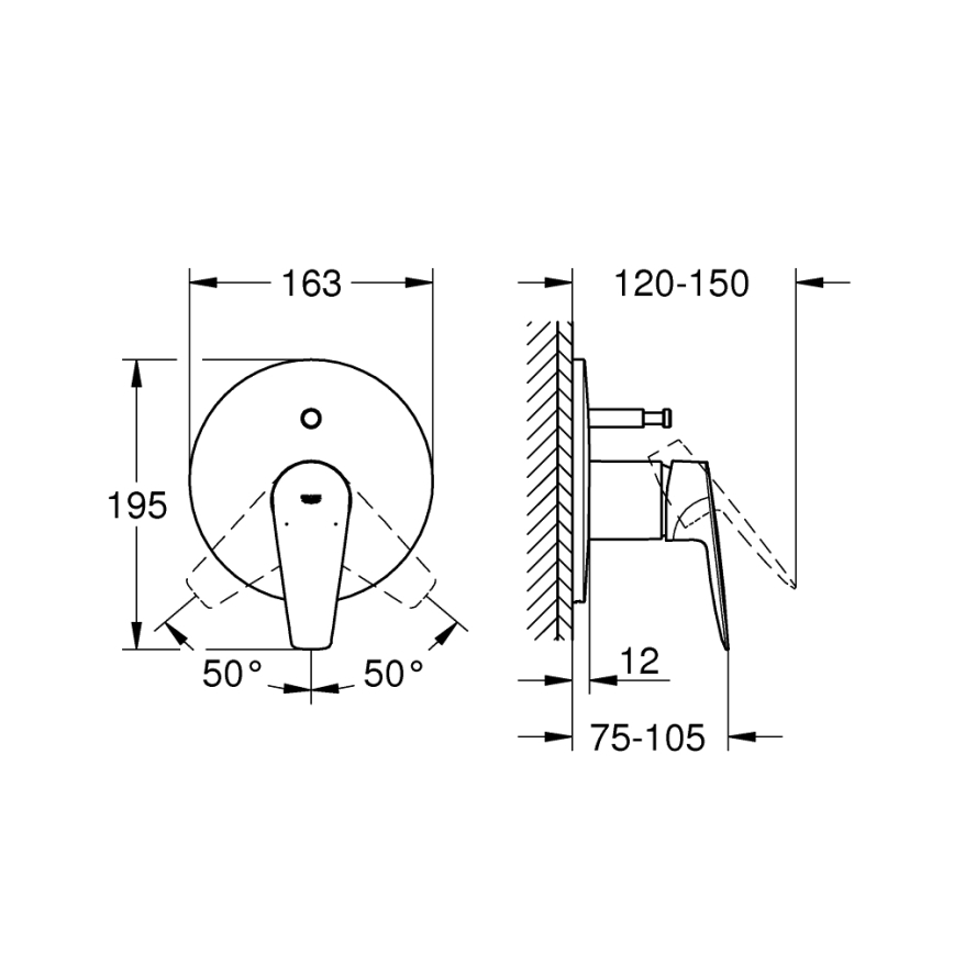 GROHE 29190001 - BAUEDGE kádcsaptelep DN 15 fényes króm