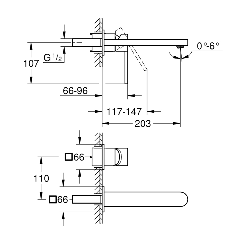 GROHE 29306003 - Mosdócsaptelep PLUS 203 mm fényes króm