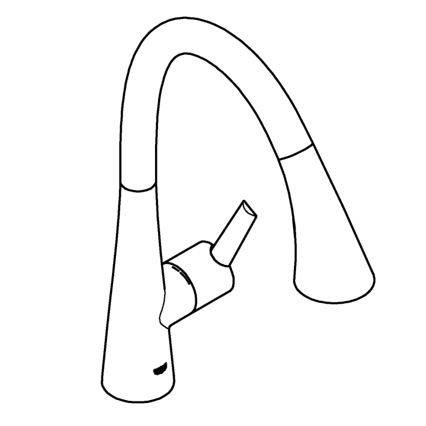 GROHE 30219002 - Elektronikus mosogató csaptelep ZEDRA TOUCH, fényes króm