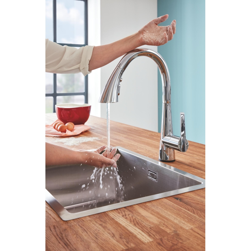 GROHE 30219002 - ZEDRA TOUCH elektronikus konyhai mosogató csaptelep, fényes króm