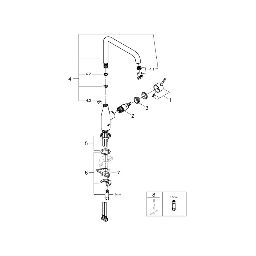 GROHE 30269GN0 - ESSENCE mosogató csaptelep, aranyszínű