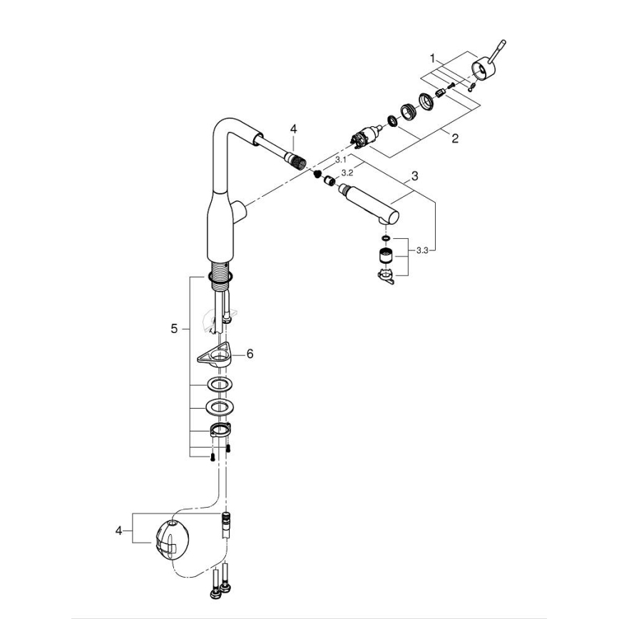 GROHE 30270DL0 - Mosogató csaptelep ESSENCE rézszínű