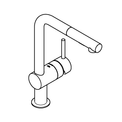 GROHE 30274000 - Mosogatócsaptelep L-kifolyóval, fényes króm