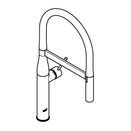 GROHE 30294A00 - Mosogató csaptelep ESSENCE grafit