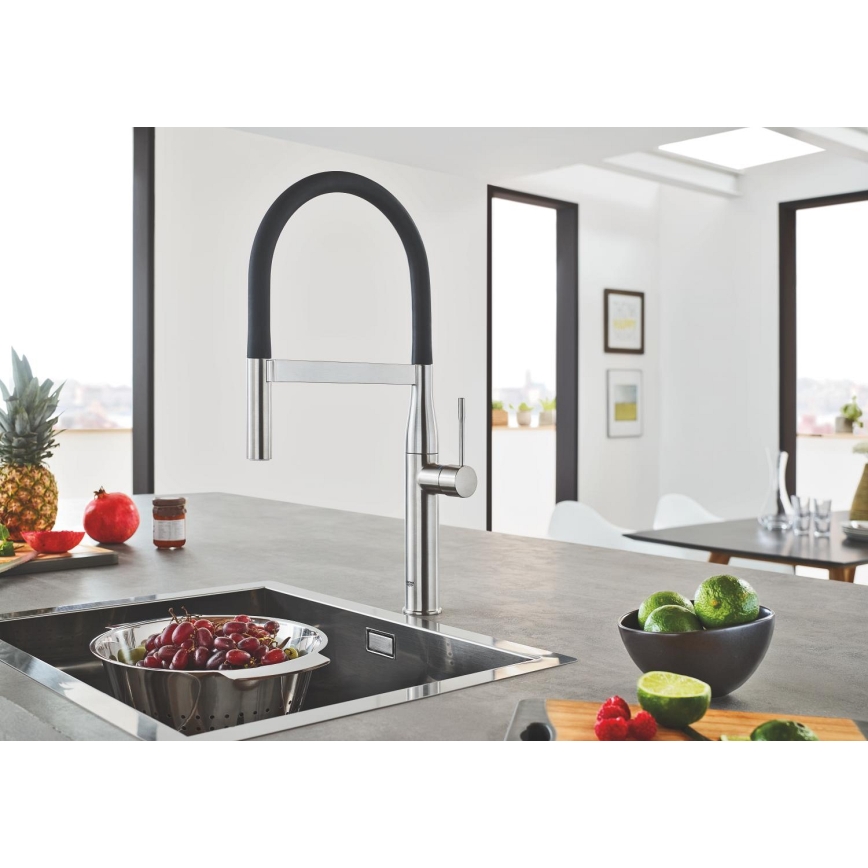 GROHE 30294DC0 - Mosogató csaptelep ESSENCE nemesacél