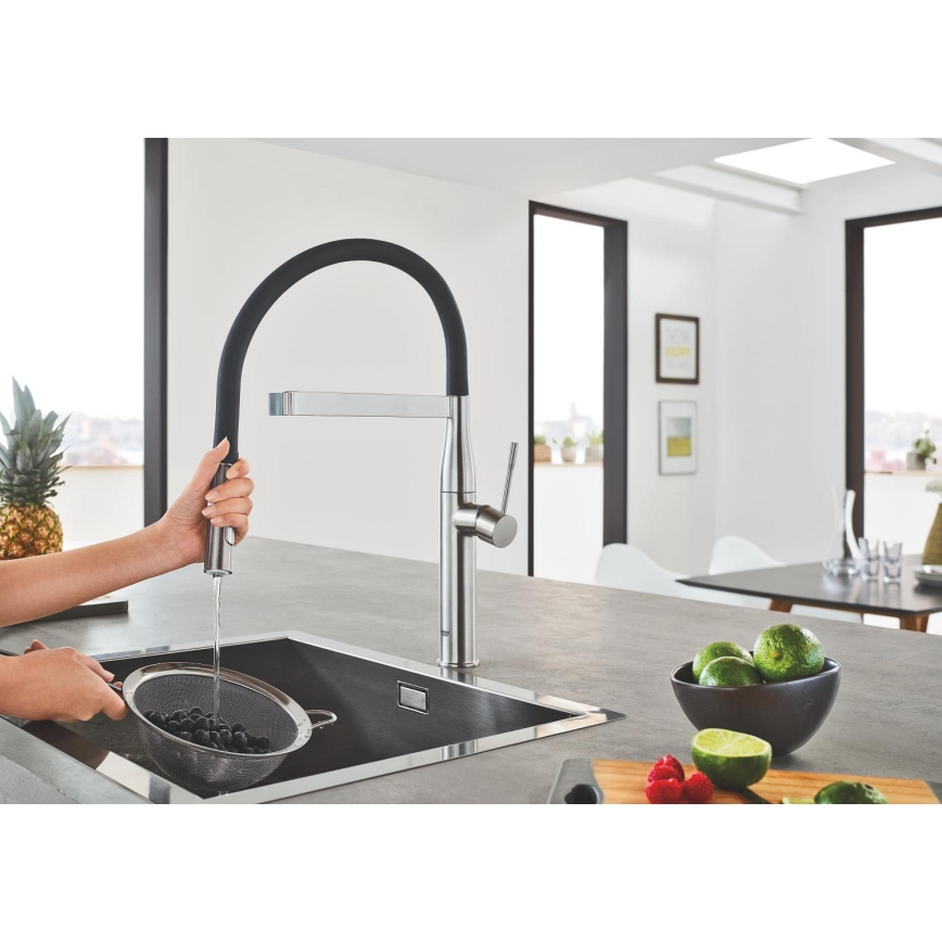 GROHE 30294DC0 - Mosogató csaptelep ESSENCE nemesacél