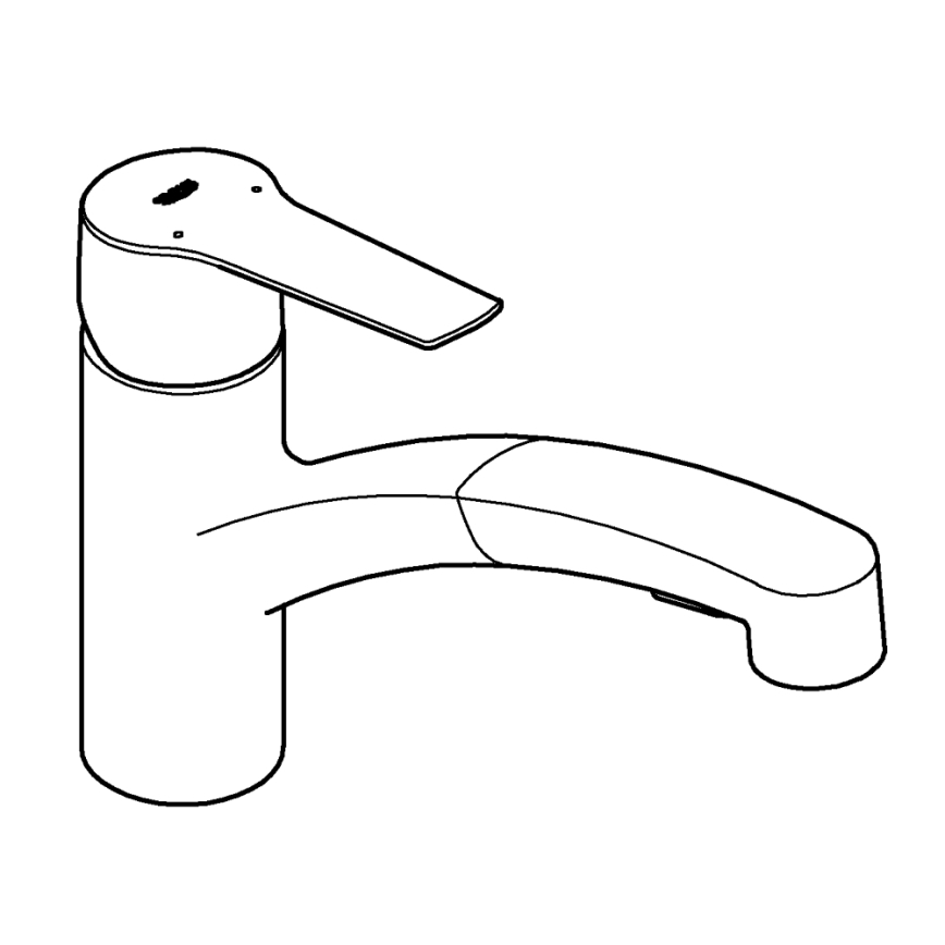 GROHE 303072431 - START mosogató csaptelep 185 × 227 mm fekete