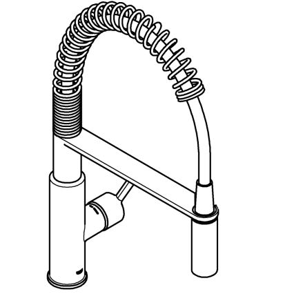 GROHE 30361000 - Konyhai csaptelep GET 455 mm, fényes króm