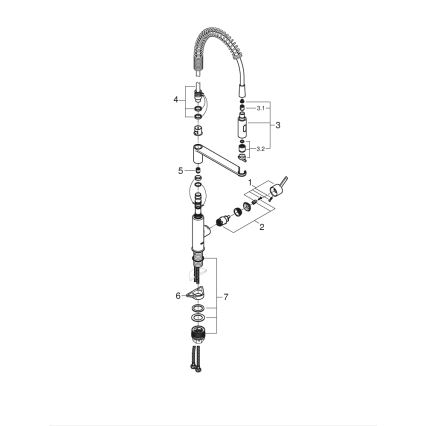 GROHE 30361000 - Mosogató csaptelep GET 455 mm fényes króm