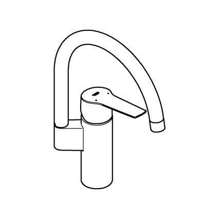 GROHE 30469000 - START mosogató csaptelep magas kifolyóval, fényes króm