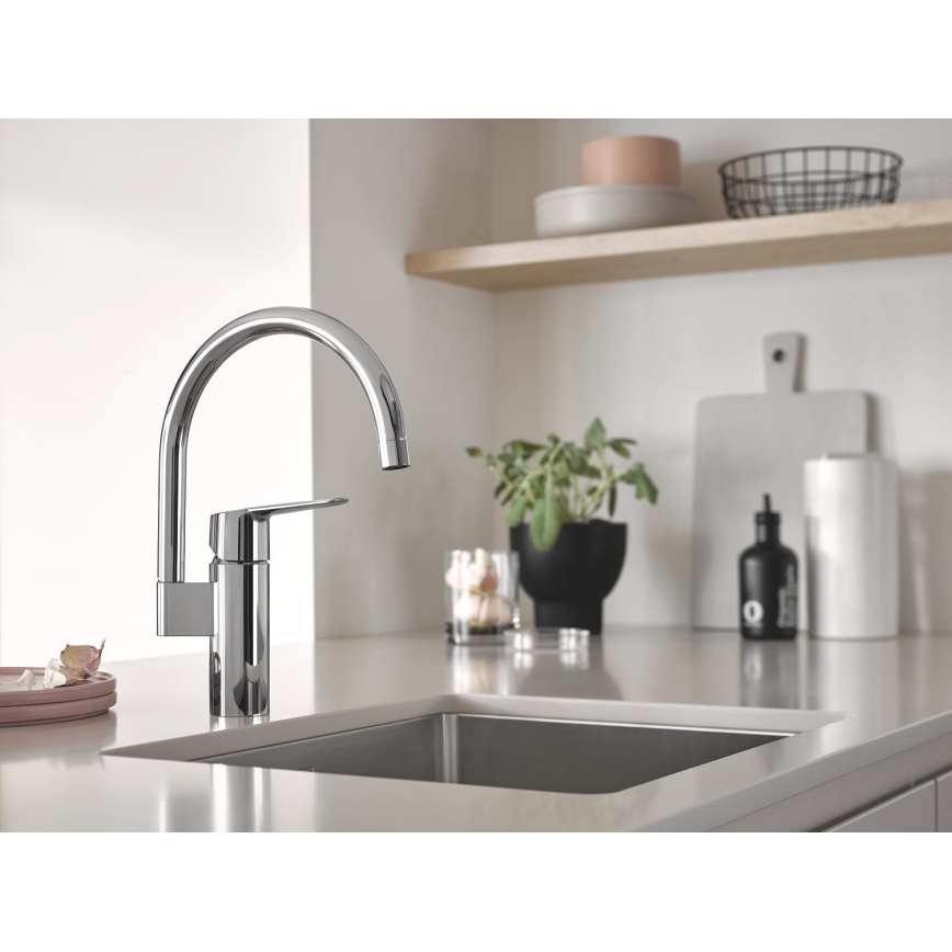 GROHE 30469000 - START mosogató csaptelep magas kifolyóval, fényes króm