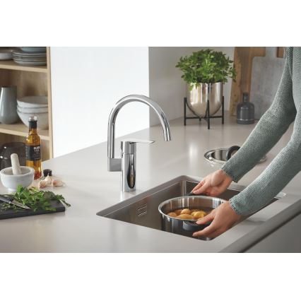 GROHE 30469000 - START mosogató csaptelep magas kifolyóval, fényes króm