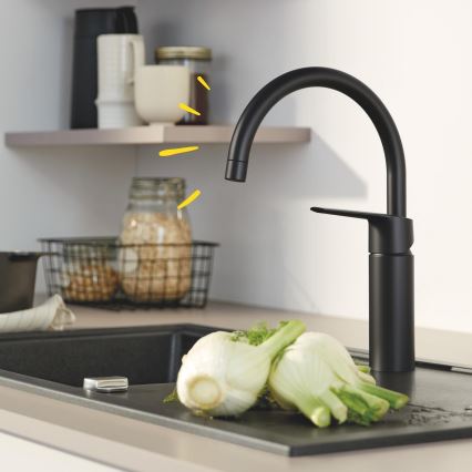 GROHE 304692430 - START mosogató csaptelep, 339 mm, fekete