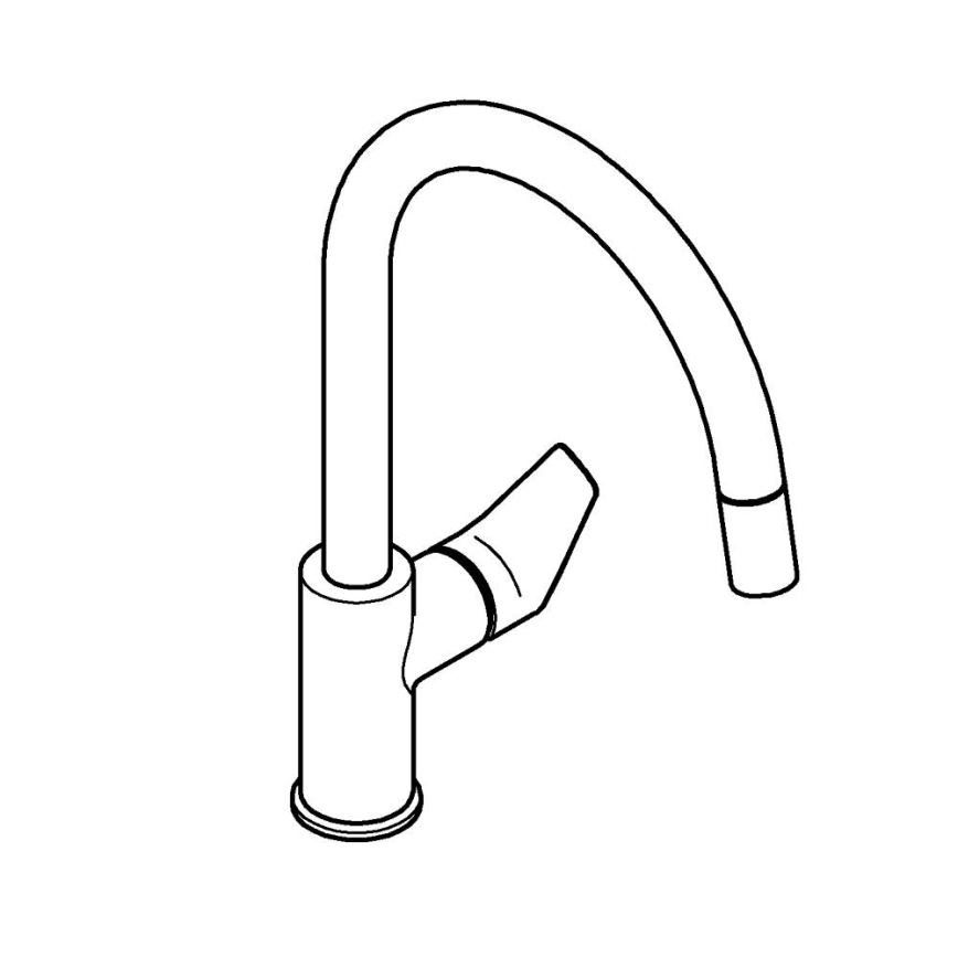 GROHE 30550000 - START EDGE konyhai csaptelep 357 mm fényes króm