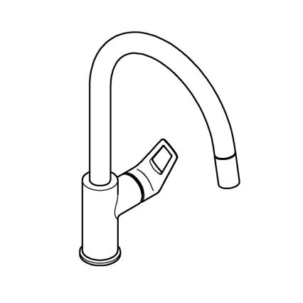 GROHE 30556000 - START LOOP 357 mm mosogató csaptelep, fényes króm