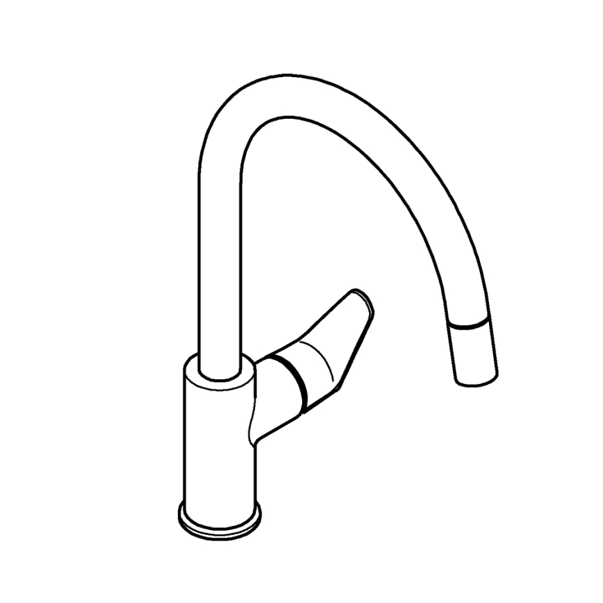 GROHE 30562000 - Mosogató csaptelep START CURVE 357 mm fényes króm
