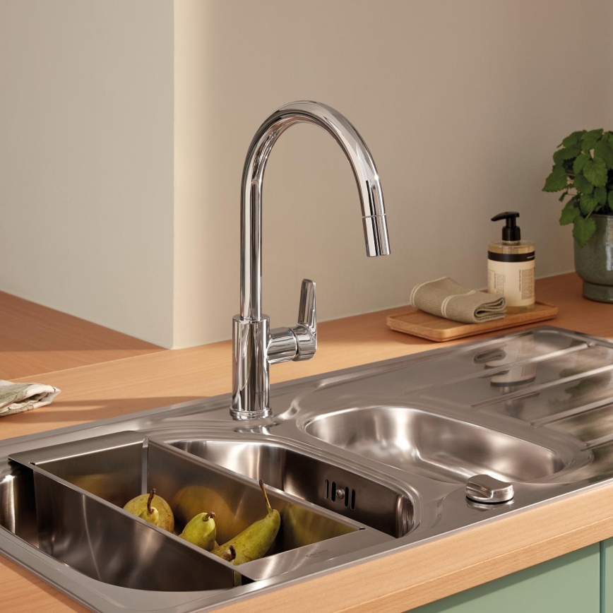 GROHE 30562000 - Mosogató csaptelep START CURVE 357 mm fényes króm