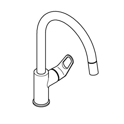 GROHE 30569000 - START FLOW 357 mm mosogatócsaptelep, fényes króm