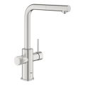 GROHE 30590DC0 - Konyhai csaptelep kihúzható kifolyófejjel BLUE PURE rozsdamentes acél