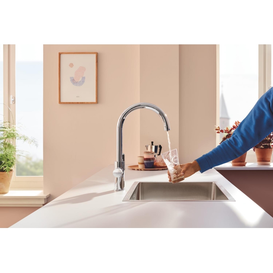 GROHE 30593000 - Mosogató csaptelep BLUE PURE C-kifolyó, fényes króm