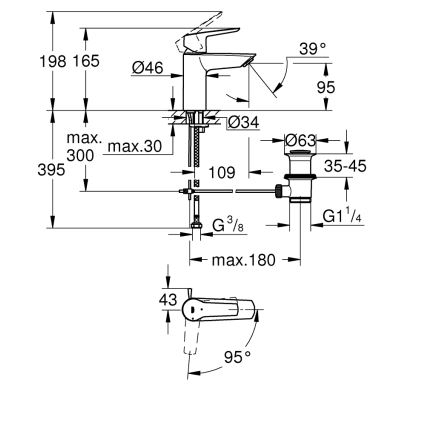 GROHE 31137002 - QUICKFIX START mosdócsaptelep, S méret, fényes króm