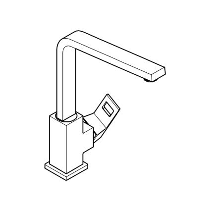 GROHE 31255000 - EUROCUBE mosogatócsaptelep, fényes króm