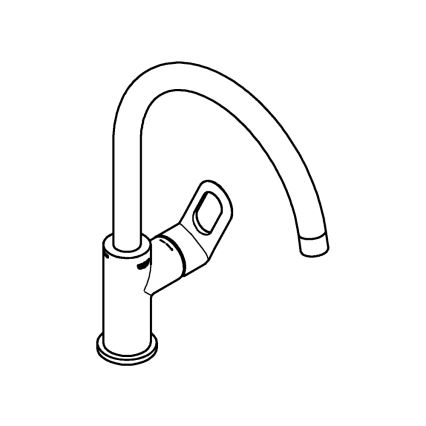 GROHE 31368000 - BAULOOP konyhai mosogató csaptelep, 332 mm, fényes króm