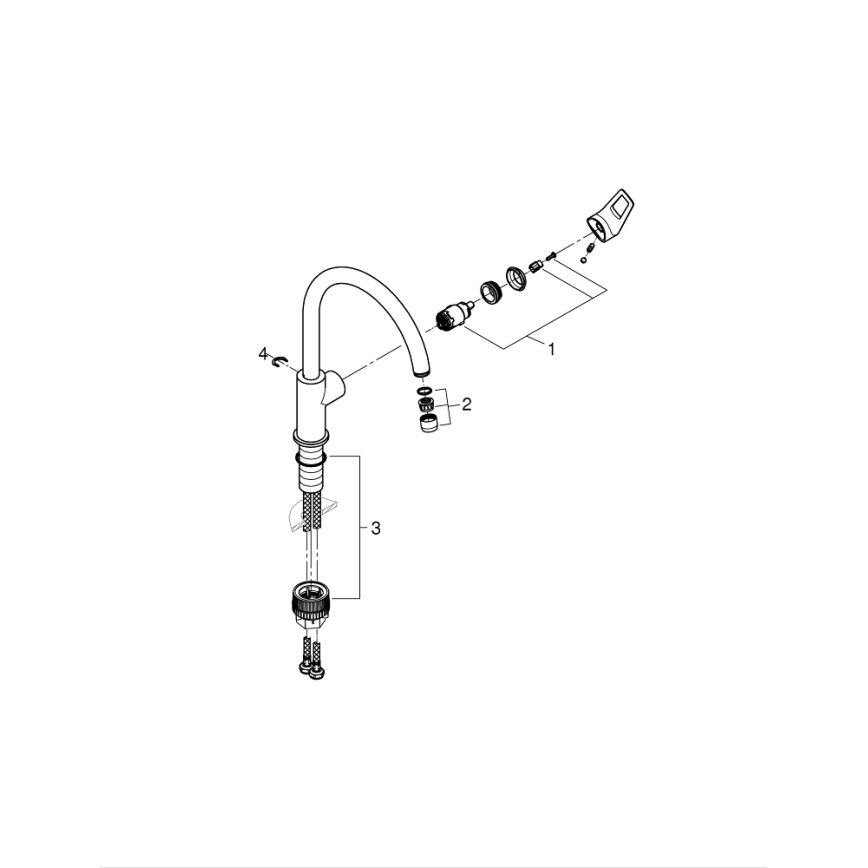 GROHE 31368001 - Mosogató csaptelep BAULOOP, fényes króm