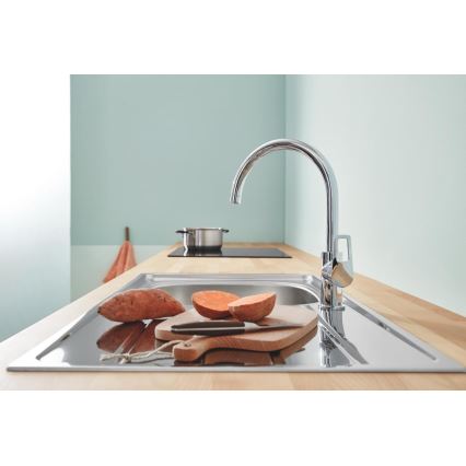 GROHE 31368001 - Mosogató csaptelep BAULOOP, fényes króm