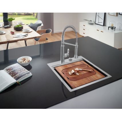 GROHE 31379DC0 - K7 konyhai csaptelep, rozsdamentes acél