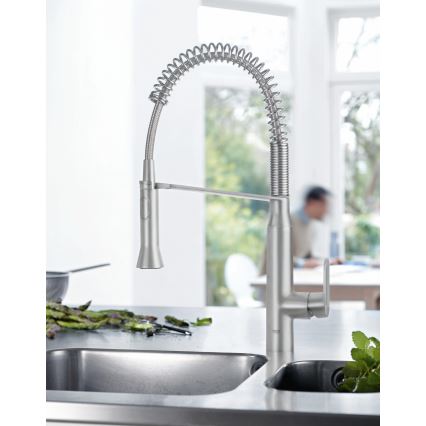 GROHE 31379DC0 - K7 konyhai csaptelep, rozsdamentes acél