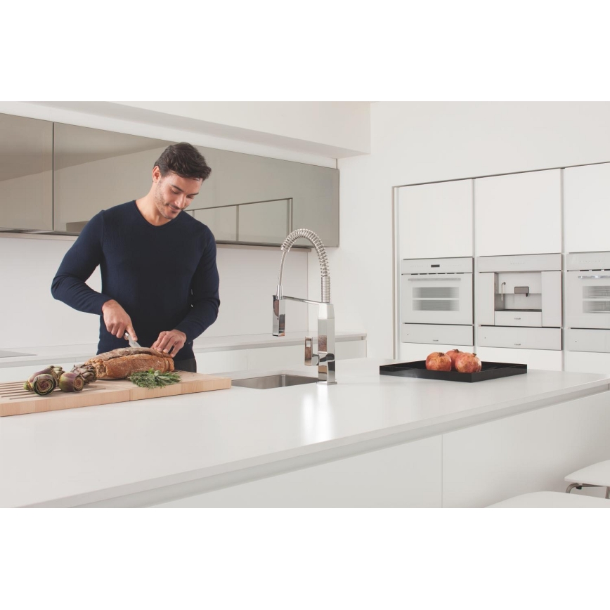 GROHE 31395000 - EUROCUBE mosogató csaptelep, 547 mm, fényes króm