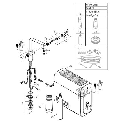 GROHE 31454001 - BLUE HOME mosogató csaptelep, L-formájú kifolyó, fényes króm