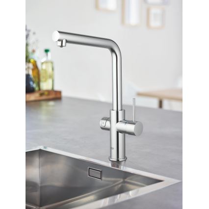 GROHE 31454001 - BLUE HOME mosogató csaptelep, L-formájú kifolyó, fényes króm