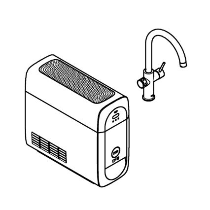GROHE 31455001 - BLUE HOME mosogató csaptelep, fényes króm