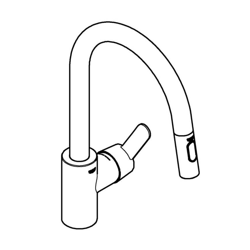 GROHE 31484001 - Mosogató csaptelep GET fényes króm