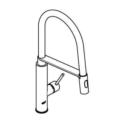 GROHE 31491DC0 - CONCETTO DN 15 mosogató csaptelep, nemesacél