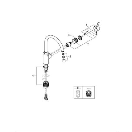 GROHE 31494001 - GET mosogatócsaptelep, fényes króm