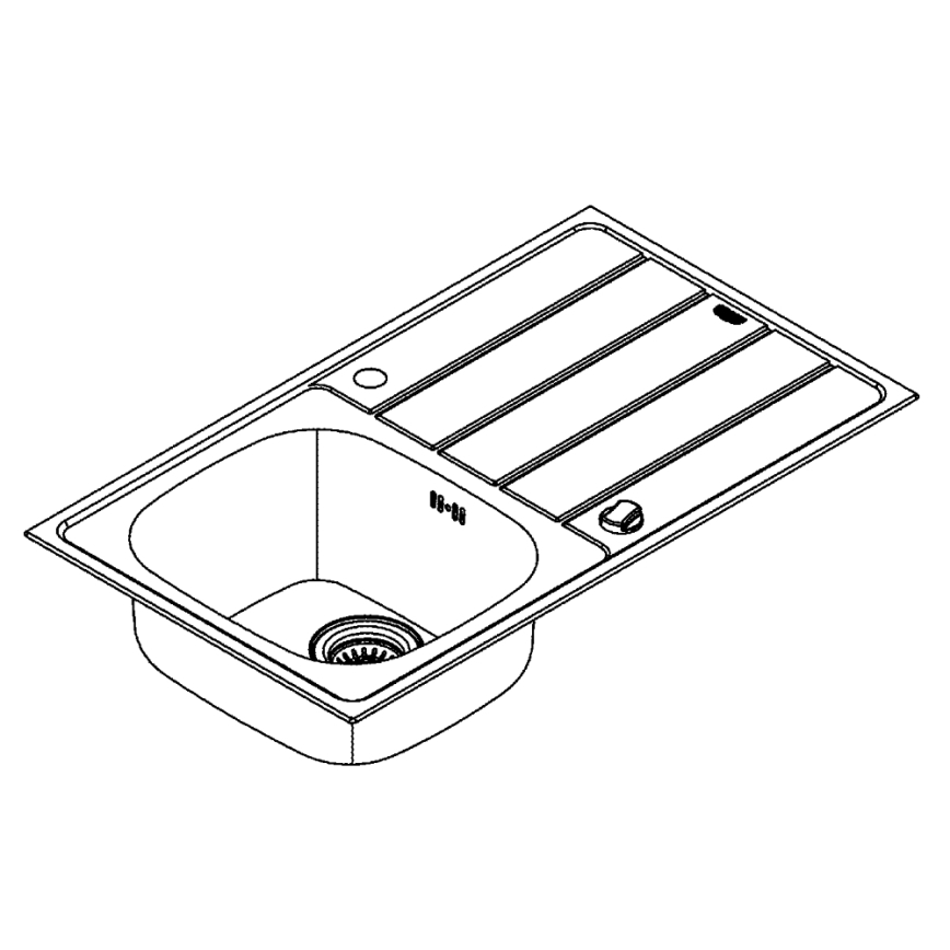 GROHE 31552SD1 - K200 mosogató, 860 x 500 mm, rozsdamentes acél