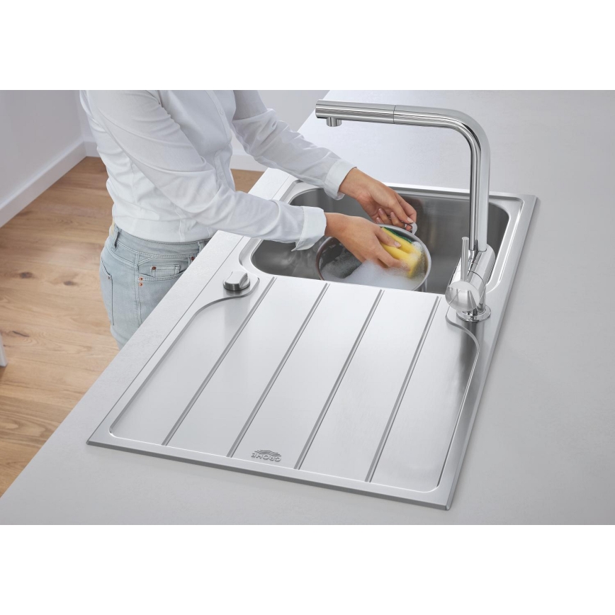 GROHE 31571SD1 - K500 mosogató 860 × 500 mm rozsdamentes acél