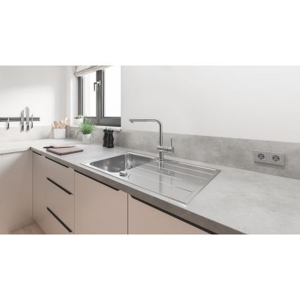 GROHE 31573SD1 - Konyhai mosogató szett K500 csepegtetővel és A csapteleppel, 86×50 cm, rozsdamentes acél
